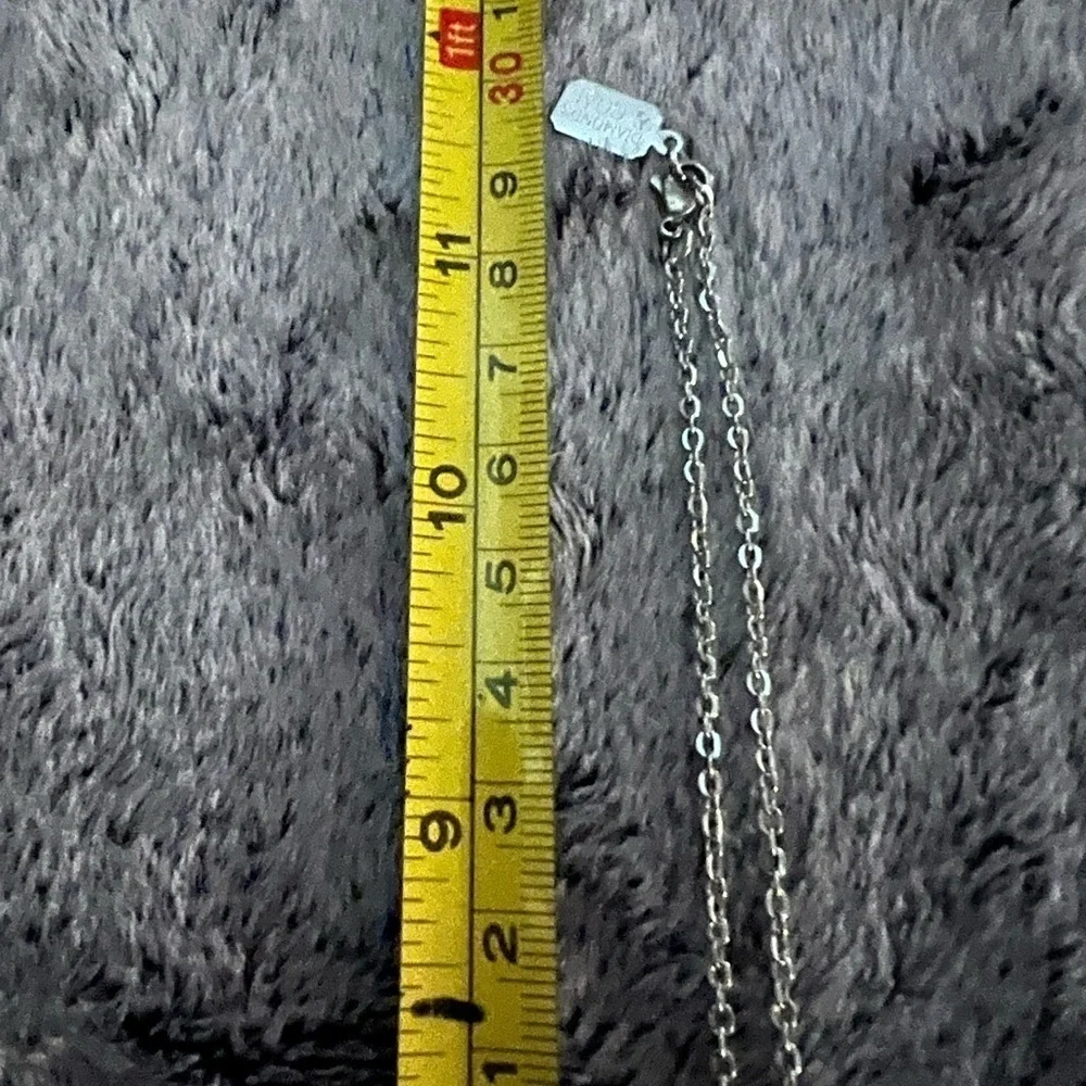 Diamonds and Coal Crystal Sugar Skull Pendant Necklace 12in